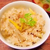 ゴマ油香る☆鶏ゴボウご飯